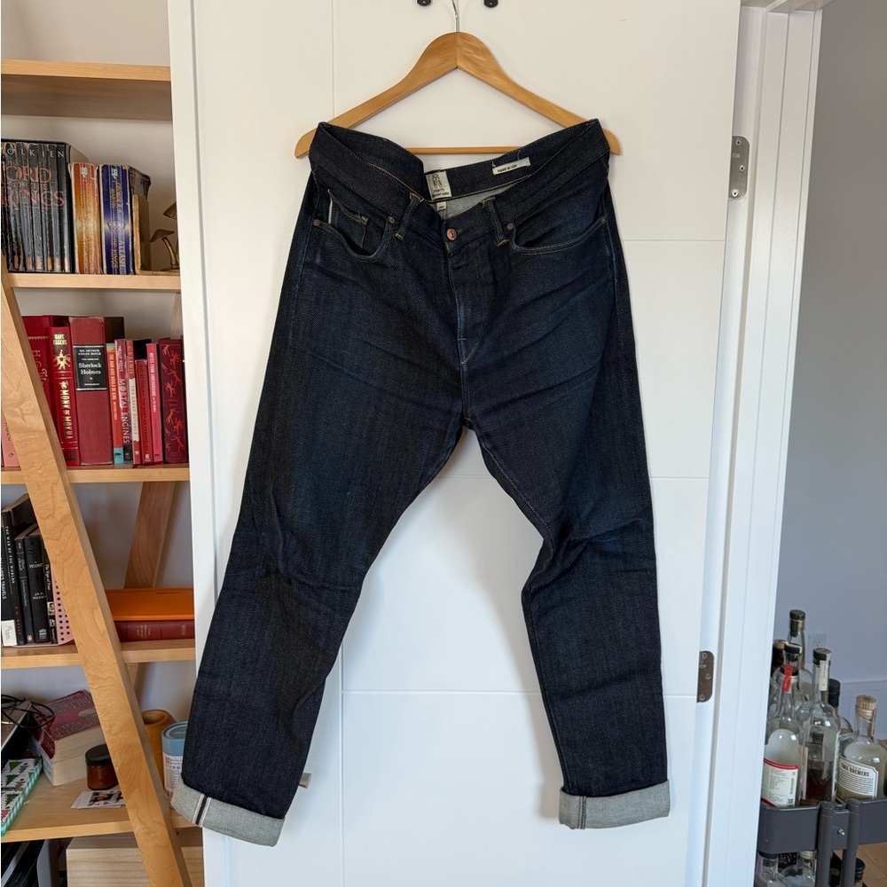 Hiroshi Kato Scissors Jeans Slim Straight Men's Jeans in Dark Indigo